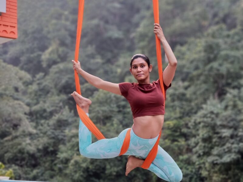 Aerial yoga practice