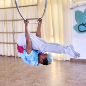 Aerial yoga practice