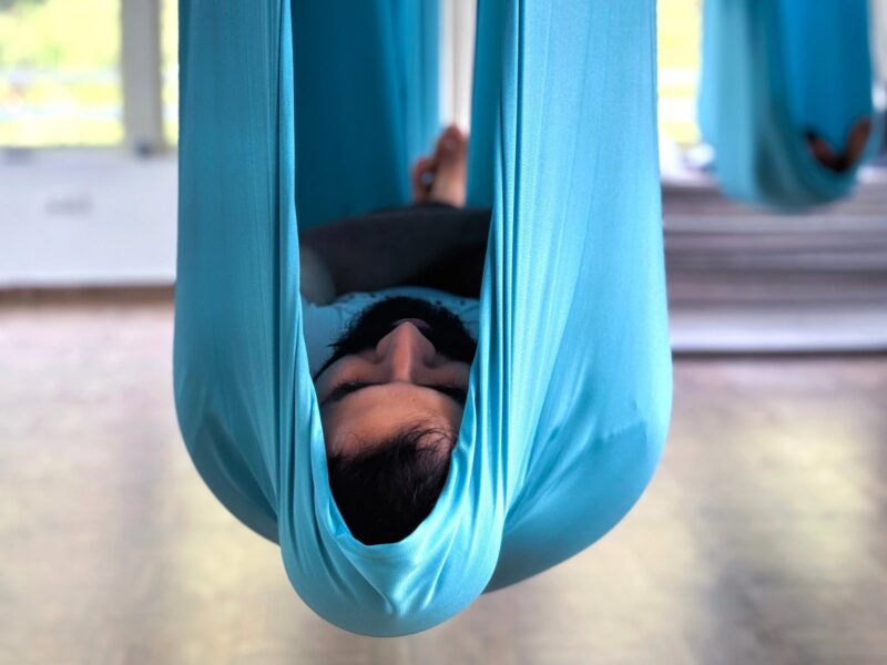 Aerial yoga practice