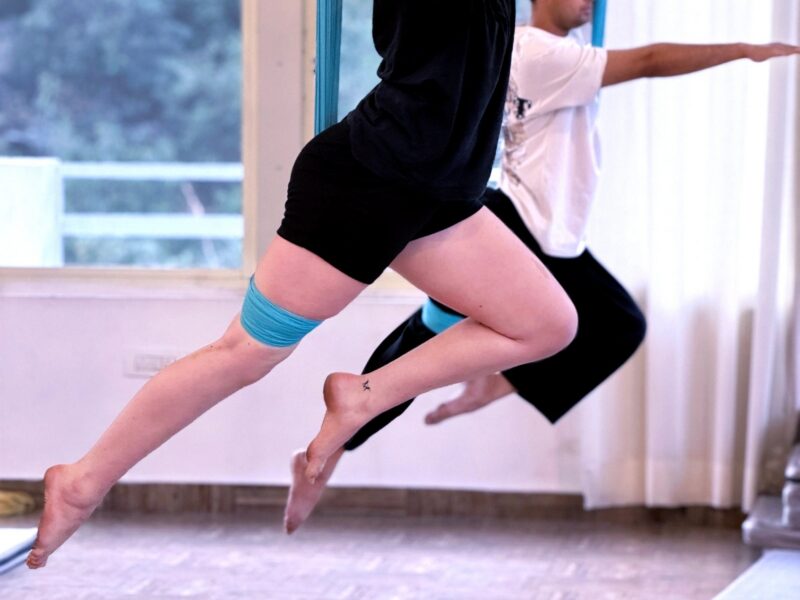 Aerial yoga practice