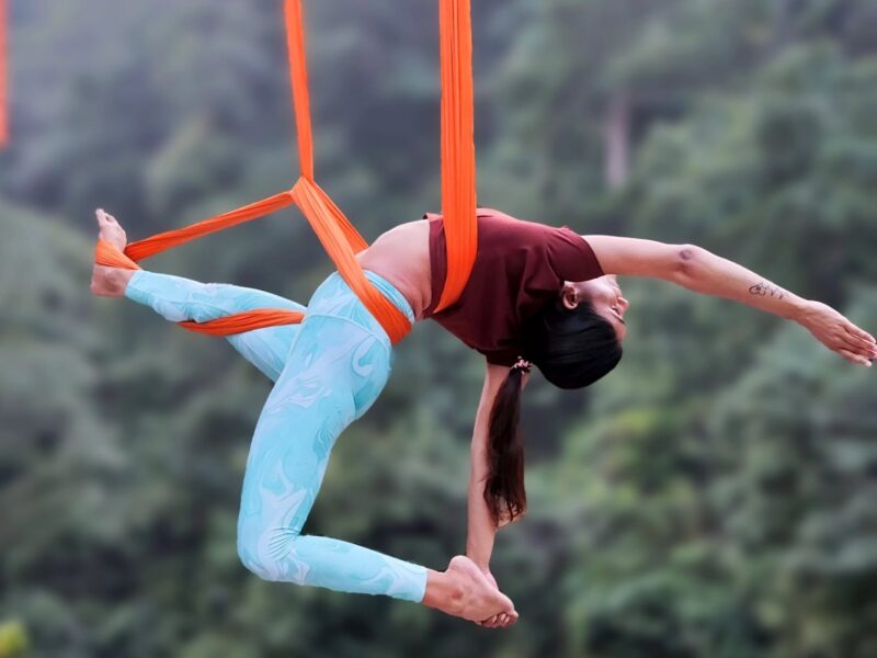 Aerial yoga practice