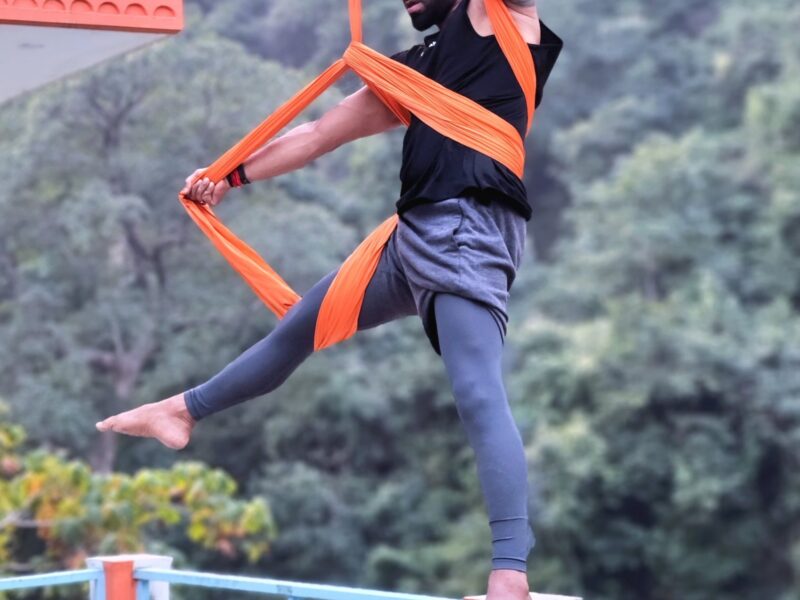Aerial yoga practice