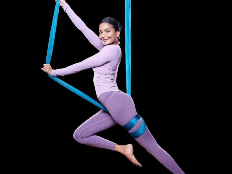 Aerial yoga practice
