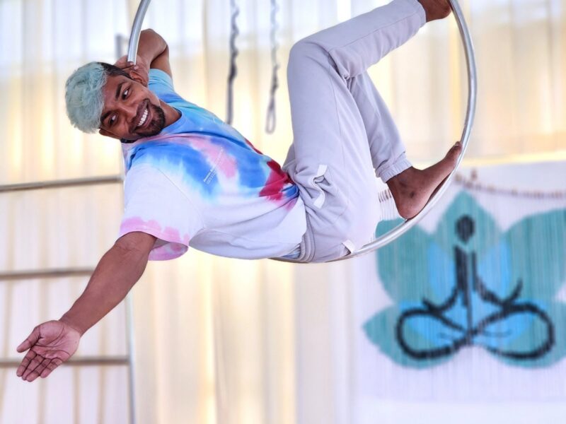 Aerial yoga practice