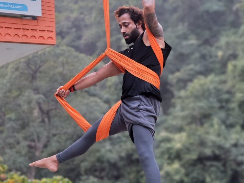 Aerial yoga practice
