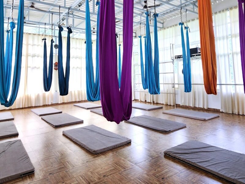 Aerial yoga practice